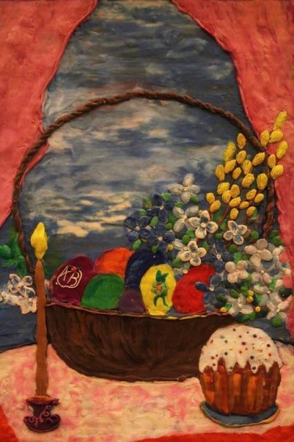 Шаболина Оксана (16 лет), «Натюрморт»,  техника рисования пластилином